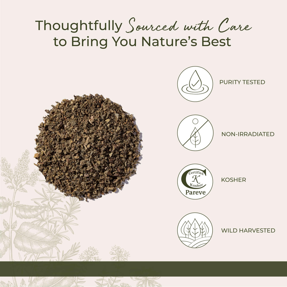 Kosher-certified mullein leaf packaging label