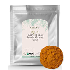 Starwest Botanicals Organic Ground Turmeric Root Powder 2 lb bag – front view