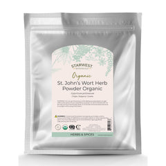Starwest Organic St. John's Wort Powder in a 1 lb bag