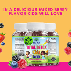 Stay-Well Naturals Gummy texture closeup hints kid-friendly bite and convenience.