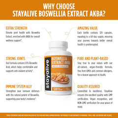 120 vegan capsules per StayAlive Boswellia bottle