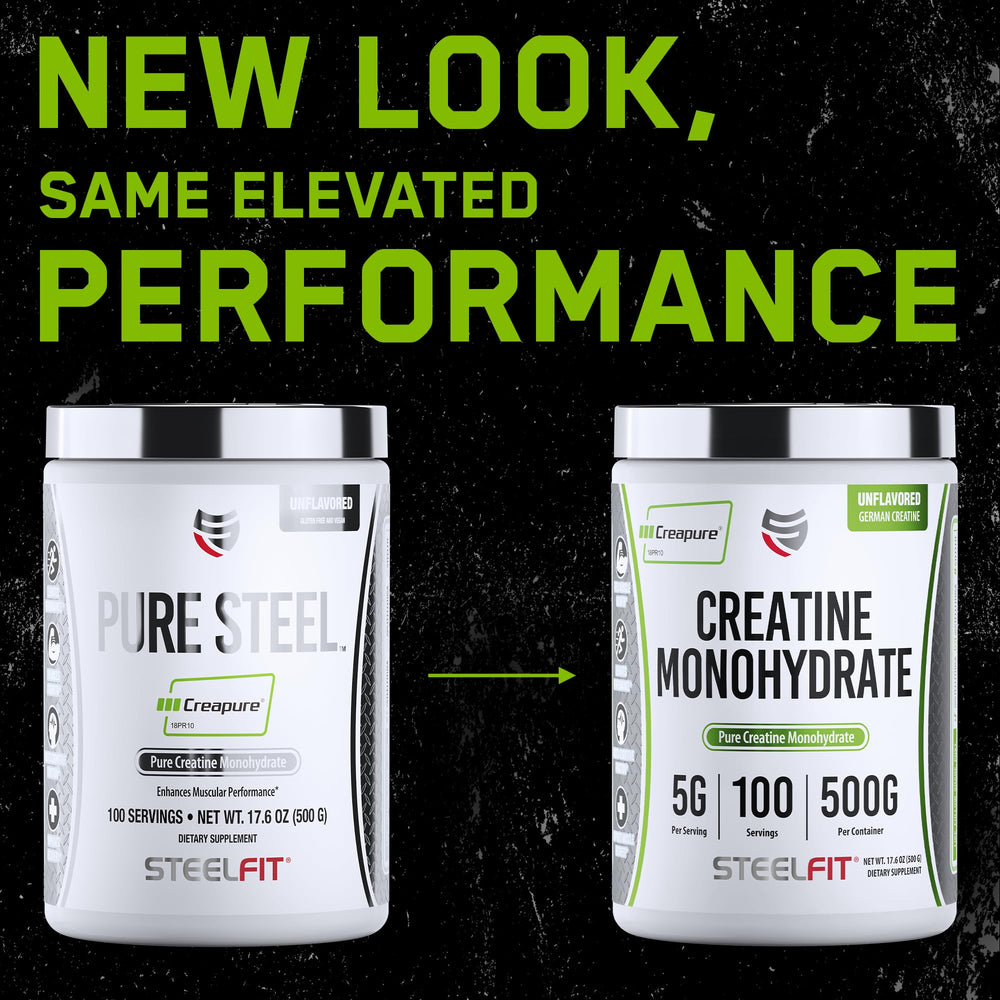 Unflavored Creapure creatine powder scoop