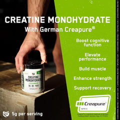 Close-up of dissolving creatine powder in water