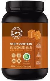 Stellar Labs salted caramel protein bottle ready for a post-workout shake.