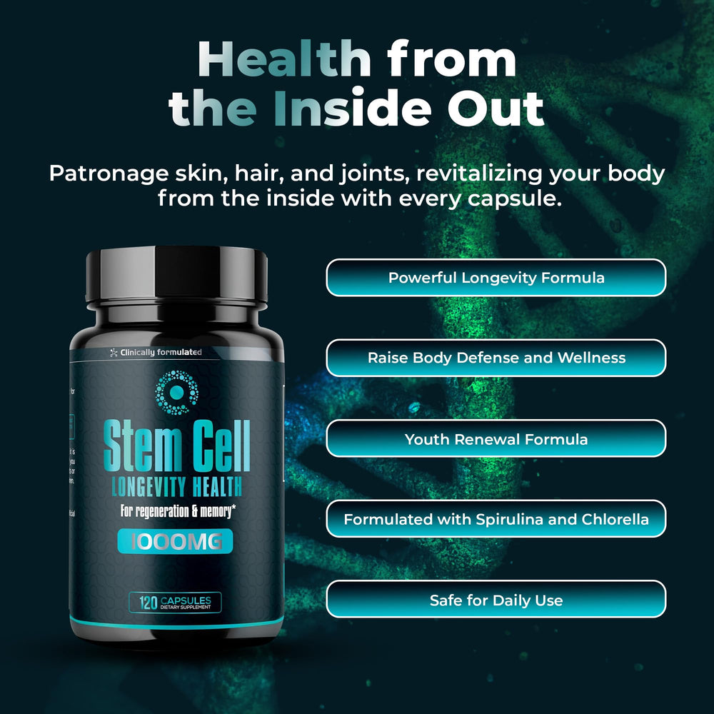 Antioxidant-rich stem cell formula with spirulina and chlorella