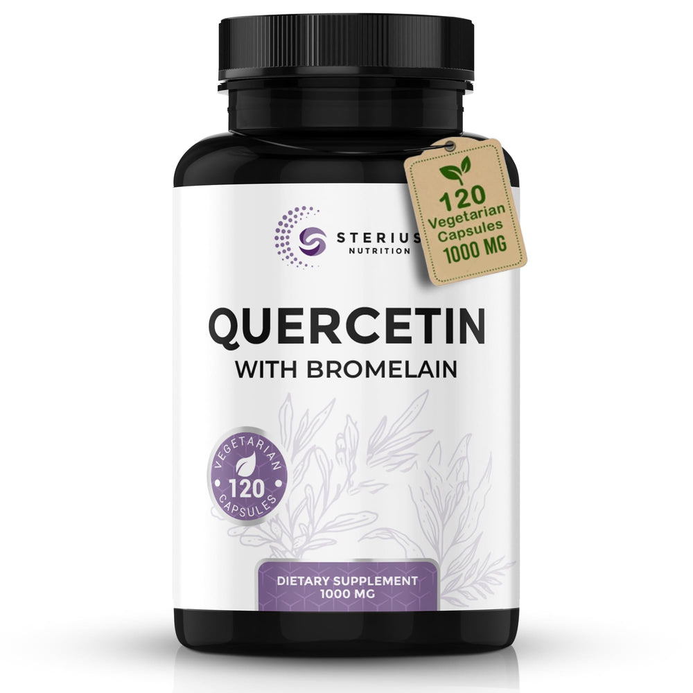 Bottle of Sterius Nutrition Quercetin with Bromelain capsules