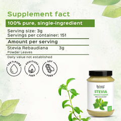 Serving suggestion of Stevia powder in a beverage