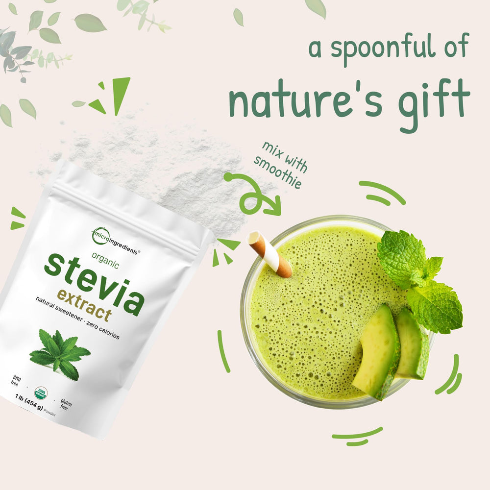 Stevia powder dissolving in coffee or tea