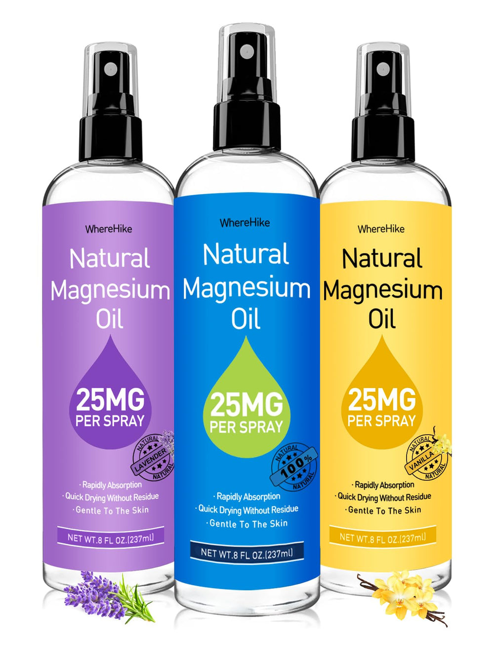 Stilip Magnesium Spray Natural Unscented bottle front