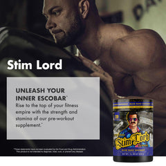 Stim Lord bottle and packaging on display