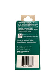 Close-up of Stim-U-Dent Mint Plaque Removers triangle design