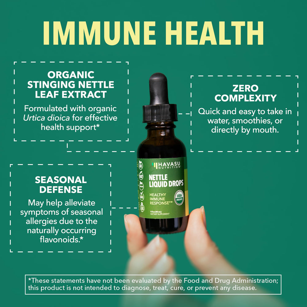 USDA Organic badge on Stinging Nettle Leaf Extract packaging