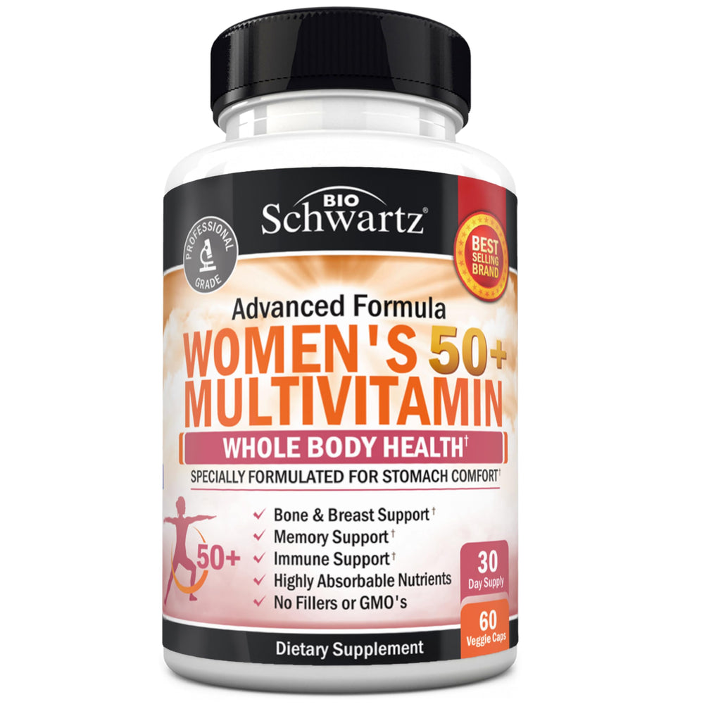 Stomach-friendly multivitamin designed for women 50+