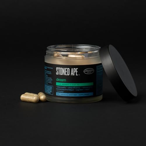 Packaging of Stoned Ape Dream on a clean surface