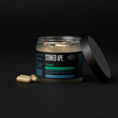 Packaging of Stoned Ape Dream on a clean surface