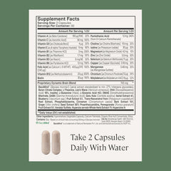 Two-capsules-per-serving depiction connects with serving guidance for steady support.