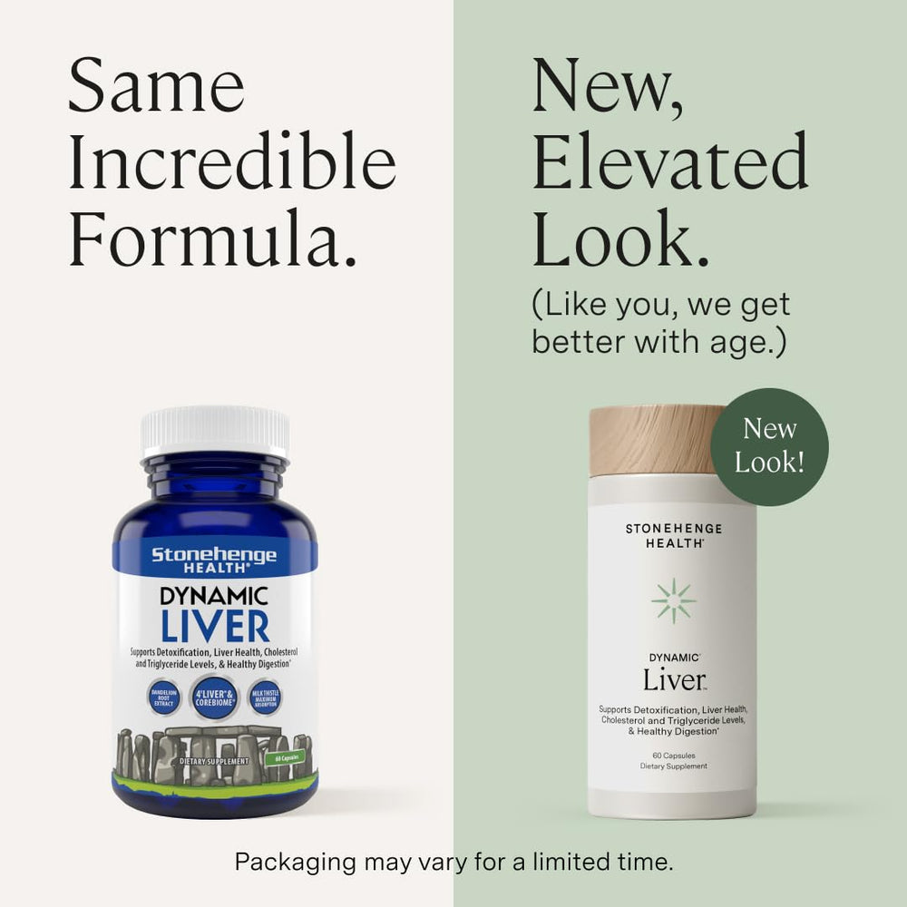 Close-up of bottle label highlighting liver health benefits