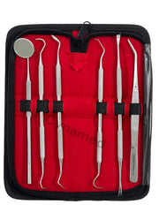 Storage case with dental tools and accessories