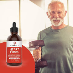 Satisfaction guarantee badge on Strauss Heart Drops packaging