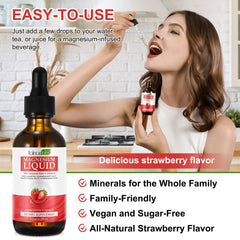Strawberry flavored liquid magnesium drops 60ml