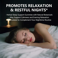 Close-up of strawberry-flavored sleep gummies