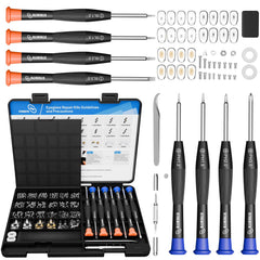 STREBITO Eyeglass Repair Kit opened to reveal portable case and tools