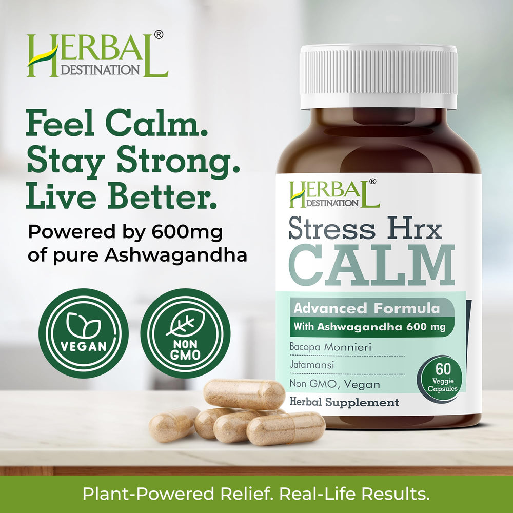 Herbal stress relief formula packaging