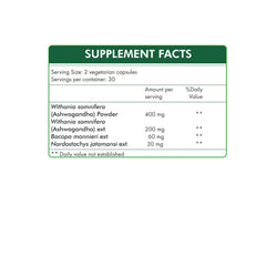 60-count bottle of Stress Hrx Ashwagandha supplement