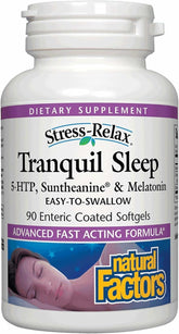 Natural Factors Stress-Relax Tranquil Sleep bottle label