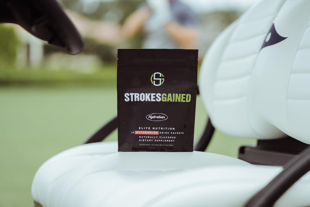 Strokes Gained Hydration gift box ideal golf gifts for players.