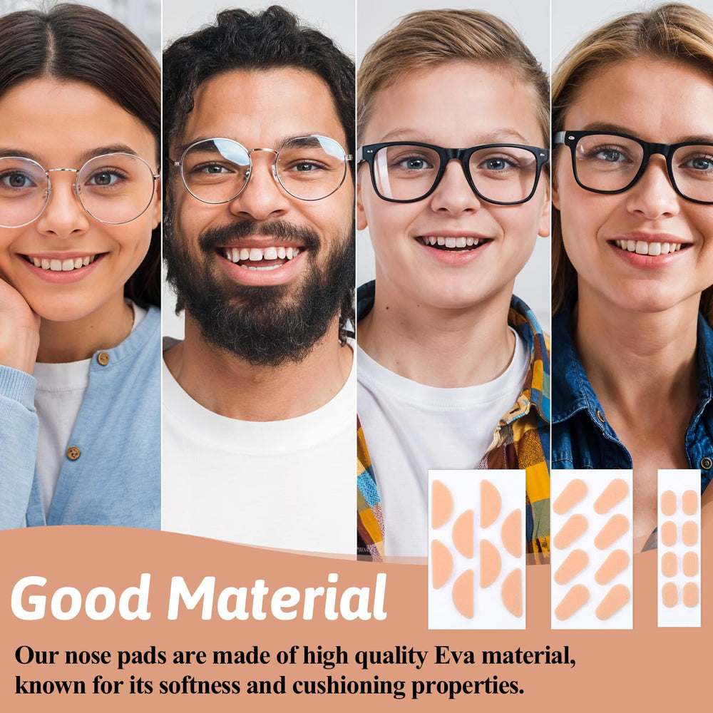 Nose pads with strong adhesive backings