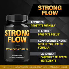 Back view of the Strong Flow Capsules bottle with label