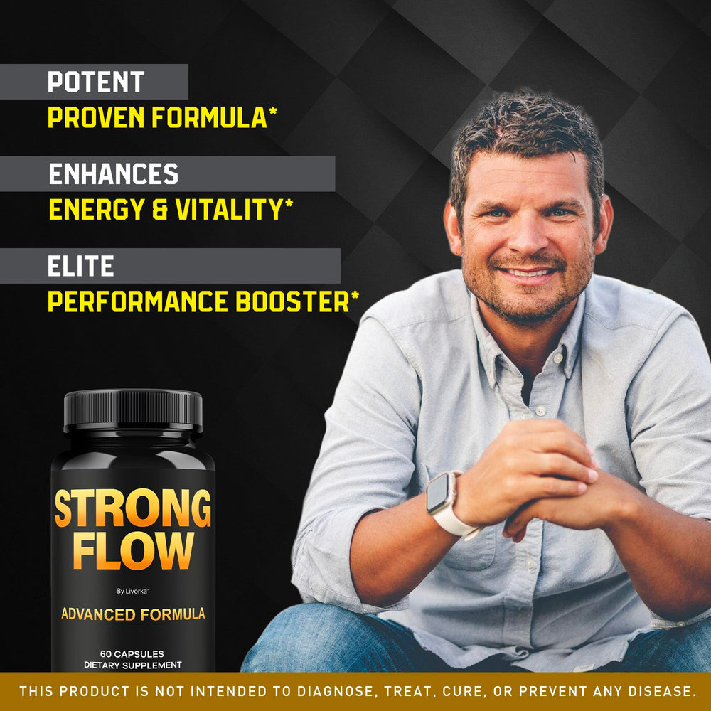 Close-up of the Strong Flow Capsules label