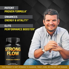 Close-up of the Strong Flow Capsules label