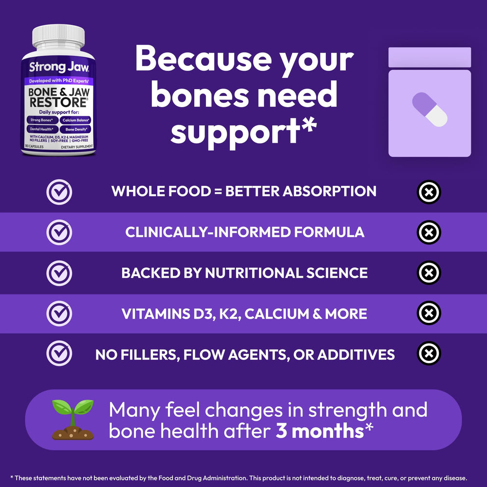 Healthier bone support concept illustrating daily nutrition