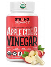 Strong Organics ACV Caps bottle view supports digestion and appetite control.