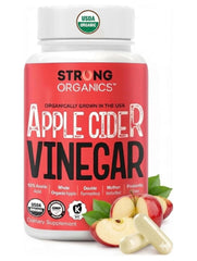 Strong Organics ACV Caps bottle view supports digestion and appetite control.