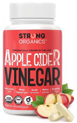 Strong Organics ACV Caps bottle view supports digestion and appetite control.