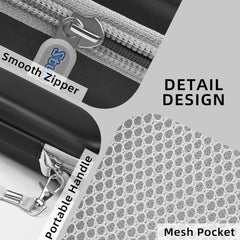 Travel-friendly case shown with accessories in a bag