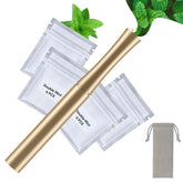 Stylish gold air flavored device with sleek metal body