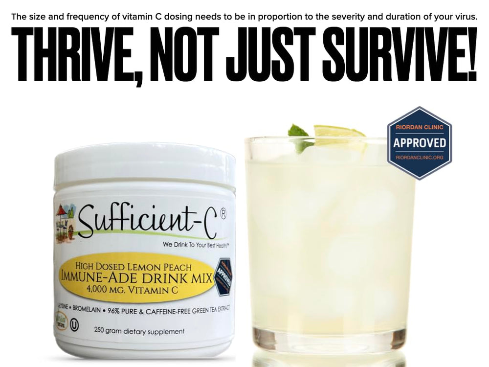 Lemon and peach flavor imagery for Sufficient-C Immune-Ade