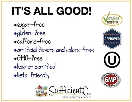 Lifestyle scene with office/dorm setup featuring Sufficient-C Immunade drink