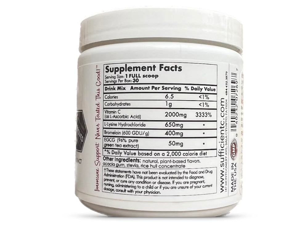 Measuring scoop with Sufficient-C powder