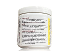 Label showing Non-GMO, Gluten-Free, Vegan, Kosher certifications