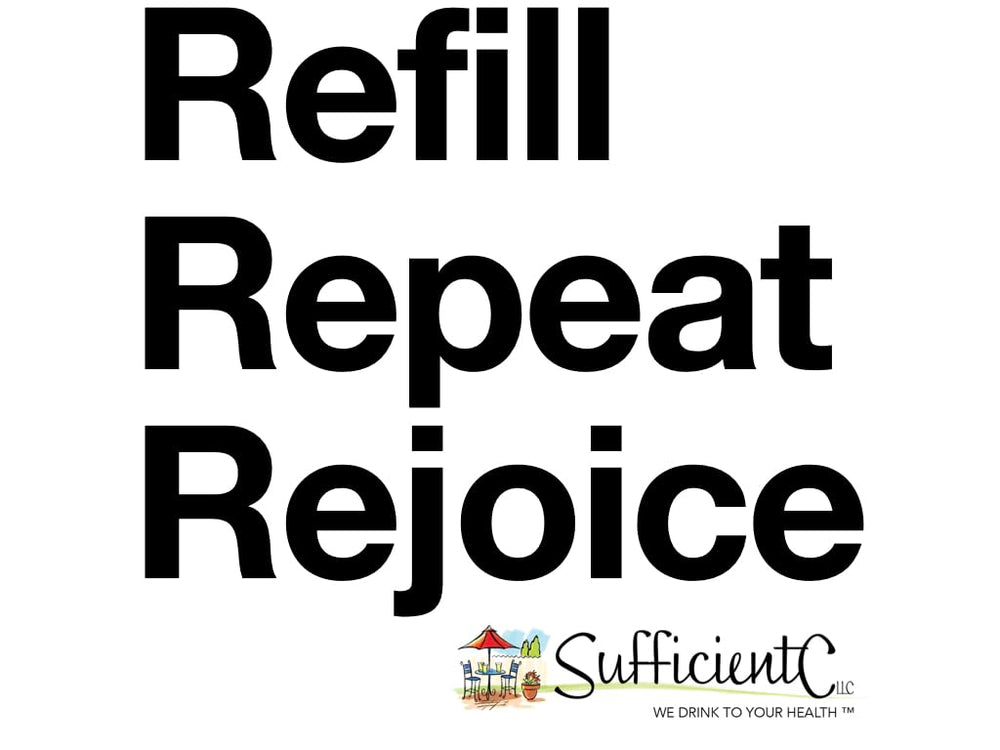 Two canisters of Sufficient-C Lemon Peach Immune-Ade drink mix in a box