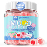 Bottle of Sugar Free Ashwagandha Calm Gummies with L-Theanine and Vitamin D3, strawberry flavor