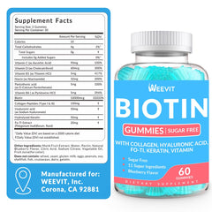 Lifestyle shot of a person with shiny hair holding Biotin Gummies