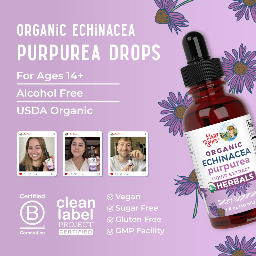 Sugar-free echinacea purpurea liquid drops packaging