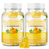 Front view of sugar-free glucosamine chondroitin gummies bottle