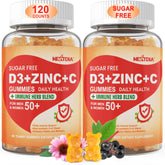 Sugar Free Vitamin C D3 Zinc Gummies for Adults 50+ pack 2 front view